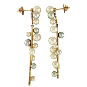 TASAKI Ohrring K18 Gelbgold Perle gebraucht - Bild 1 von 6
