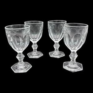 Juego de 4 copas EAPG Heisey Glass Puritan Panel Patrón #341 Vino Cordial 4" - Imagen 1 de 9