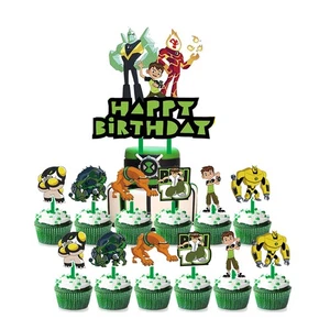 Ben10 Birthday Party Decor Supplies Cake Toppers Cupcakes Set Kit Decoration - Picture 1 of 2
