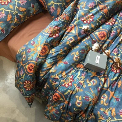 Juego de ropa de cama con estampado de cachemira boho funda nórdica edredón de lujo medallón damasco para el hogar... Foto 1 de 4