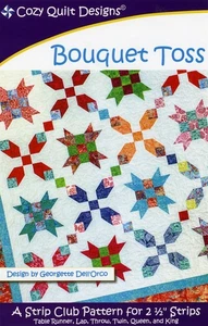Bouquet Toss, A Strip Pattern for 2 1/2" Strips by Cozy Quilt Designs # CQD01118 - Picture 1 of 2