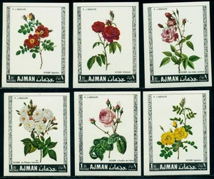 1969 Roses,Flowers,Flora,Rosa,Ajman,Imperforated,MNH - Picture 1 of 1