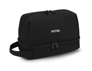 Large Capacity Toiletry Cosmetic Bag Waterproof Durable Travel Black Handle New - Picture 1 of 5