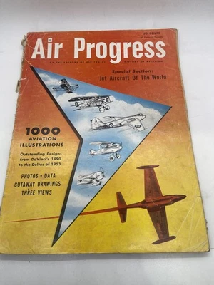 Air Progress Magazine Special Jet Aircraft 1953 Aviation History - Image 1 of 3