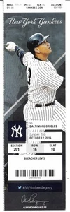 NEW YORK YANKEES vs Astros 04/06/2016 TICKET Springer 1st Career Grand Slam - Picture 1 of 1