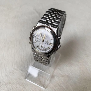 Orologio da polso uomo SEIKO Credor Pacific 7T72-6A00 argento bianco cronografo analogico - Foto 1 di 12