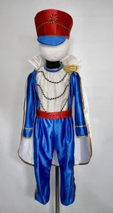 Historical Blue Soldier Fancy Dress Costume 18th Century Uniform Cossack Age 4-5 - Picture 1 of 9