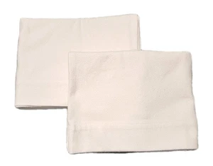 Set of 2 Stark White Flannel Pillowcases 20 X 30 Standard/queen - Picture 1 of 4