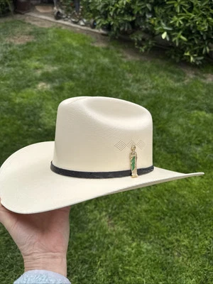 Men's Western Cowboy Straw Hat 1000X, San Judas Tadeo Inside Horma sinaloa - Image 1 of 4