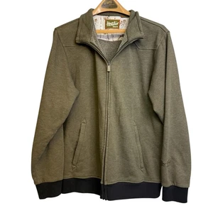 Howler Brothers Giacca Felpa Zip Verde Oliva Uomo Giacca Pile Grande - Foto 1 di 7