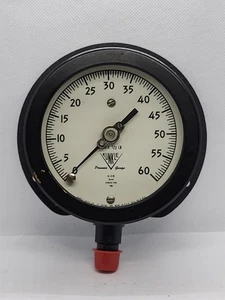 KUNKLE 7810T SIZE 3-1/2" 1/4"BTM 0-60 SCALE PRESSURE GAUGE [2ES3-5] - Picture 1 of 7