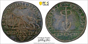 1602 Spanisch Niederlande Jeton Dugn-3535 Utrecht Cu Brandneu PCGS Sehr schöne Details - Bild 1 von 3
