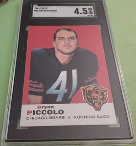 1969 Brian Bryon Piccolo Topps Football ROOKIE Card #26 Chicago Bears RC SGC 4.5 - Bild 1 von 2