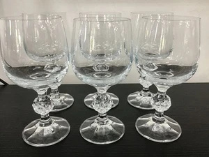 VINTAGE Bohemia Crystal Claudia Wine Glasses | Lot of 6 - Picture 1 of 5