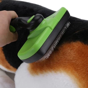 Self Cleaning Pet Slicker Brush for Dogs Cats Hair Removal Grooming Tool - Imagen 1 de 12