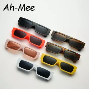 Retro Square Sunglasses Small Rectangle Frames Shades Unisex Fashion Eyewear 1pc - Picture 1 of 19