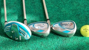 Tour Edge LADY EDGE Ladies Women's Golf Clubs RH set: 5W, 8i, PW + Callaway Ball - Picture 1 of 14