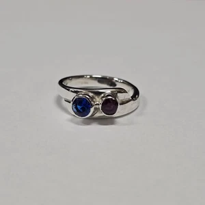 Sterling Silver Multi Gemstone Ring Size 6.75 Jewelry RBS12 - Picture 1 of 3