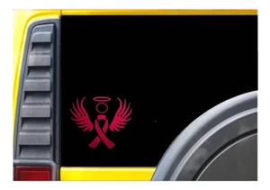 Pink Breast Cancer k030 Ribbon Angel Awareness Sticker 6x5 inch decal sticker - Picture 1 of 1