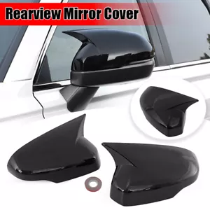 2X Borde de cubierta de espejo retrovisor con bocina OX negra brillante para Honda CRV CR-V 2023-2024 - Imagen 1 de 8