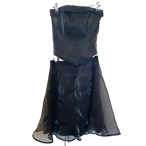 Hiltons Skirt And Top Size 8 Black Vintage With Original Shawl Corset Altered - Picture 1 of 12