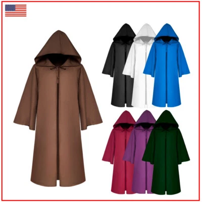 Hooded Cloak Halloween Grim Reaper Cape Medieval Versatile Cape Adults and Kids - Image 1 of 2