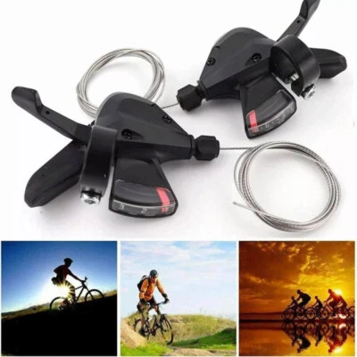 2x Fahrrad Schalthebel 3/8/24 fach SHIMANO ALTUS MTB SL-M310 mit Schaltzug Set - Bild 1 von 4