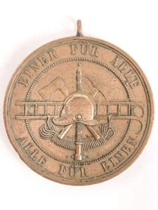 Feuerwehr, tragbare Medaille " Für 10 Jahre Freiwilligen Feuerwehr Dienst" - Bild 1 von 2