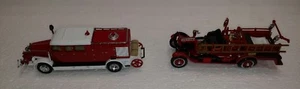 MATCHBOX MODELS OF YESTERYEAR FIRE TRUCKS LOT OF 2 1916 MODEL T 1938 MERCEDES KS - Picture 1 of 10