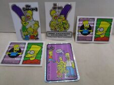 5 Simpsons hologram vending machine stickers 1989 1990s  READ