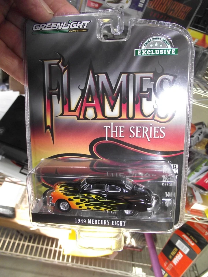 Greenlight 1/64 1949 Mercury oito preto flamejado novo na caixa - Imagem 1 de 1