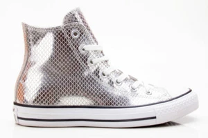Converse Chuck Taylor All Star CTAS Hi Damen Sneaker 555965C silber-schwarz-weiß - Bild 1 von 6