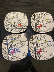 One Roscher Bone China Desert Plates Birds Butterfly Trees 7 Available 5 1/2” - Picture 1 of 6