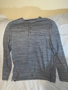 Camisa Tommy Bahama Island Zone Hombre Mediana Gris Manga Larga - Imagen 1 de 4