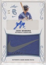 2017 Leaf Perfect Game National Showcase Blue 1/1 Jake Moberg Patch Auto h3a