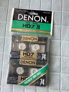2x Denon HD-7 74 Type II Cassette Blank Tape, Brand New - Picture 1 of 4