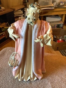 Sylvester Paper Mache Santa Holding a Bird Cage 11 1/2” Tall - Picture 1 of 6