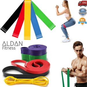 Resistance Bands Loop Latex Booty Sports Fitness Home Yoga Gym Exercise Set - Picture 1 of 25