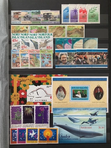 NORFOLK ISLAND 1995-1999 MH MINT SELECTION OF 14 x SETS & 11 x M/SHEETS CV £45+ Cover