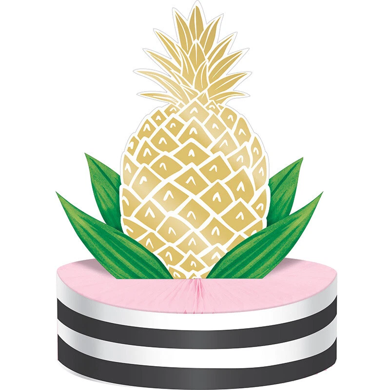 Hawaiian Luau Party Supplies Pineapple Foil Table Centrepiece Birthday Wedding - Image 1 of 1