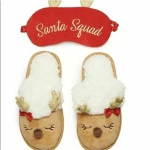 Elli by Capellini of New York Santa Squad Hausschuhe & Augenmaske Mädchen S - Bild 1 von 9
