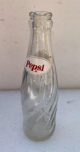 Vintage Pepsi Swirl 6 1/2 Unzen Glasflasche - Bild 1 von 3