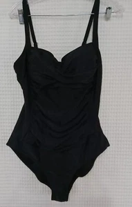 NUEVO Traje de baño para mujer Ekouaer negro de una pieza con etiquetas talla XL - Imagen 1 de 7