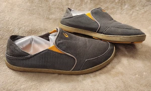 Olukai Nohea Mesh Shoes Mens 11 Slip-On Sneakers Dark Shadow Beach Casual - Picture 1 of 7