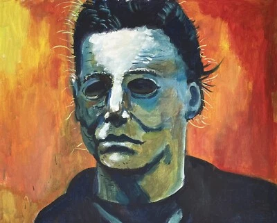 Michael Myers Halloween Horror Original Arte Pop Pintura Acrílicos 16x20 Lienzo Foto 1 de 2