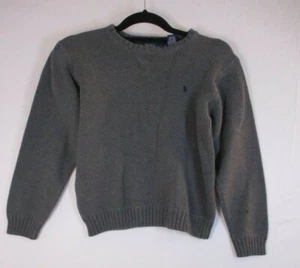 Vintage Polo Ralph Lauren Medium Blue Tag Crew Neck Long Sleeve Knit Sweater - Picture 1 of 12
