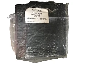 Gray S-Grade Tarpaulin 2m x 4m, Opened, Never Used - Picture 1 of 3