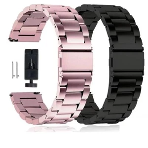 Metal Watch Strap Colorful Durable Stainless Steel Buckle Clasp Band 14-24mm - Picture 1 of 52