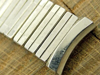 Correa de reloj de expansión vintage Admiral NOS sin usar 17,5 mm orejeta curva de acero inoxidable Foto 1 de 3