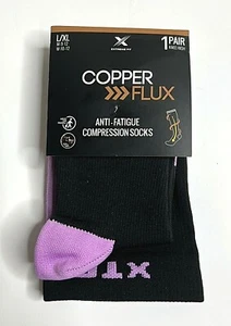 NEW Copper Flux Knee High Anti-Fatigue Compression Socks L/XL 1 Pair Travel Etc  - Picture 1 of 5